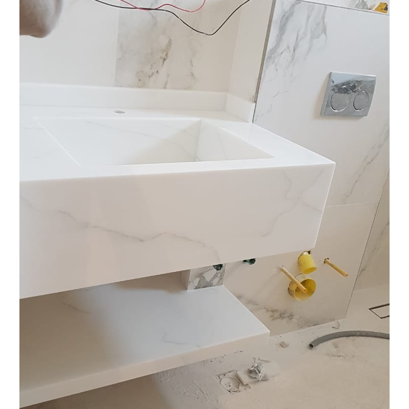 Мрамор цвета спички Старон ВМ114 искусственный для столешницы ванной комнаты